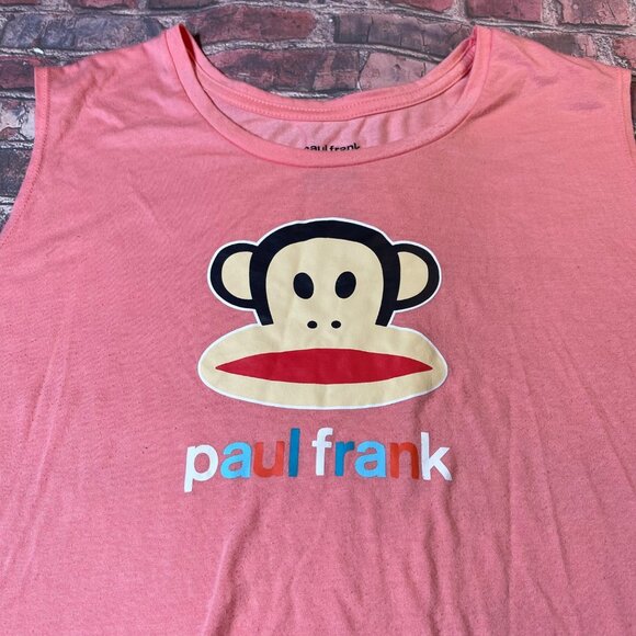 Paul Frank Women’s Tank Top 3XL 22W Peach Julius Monkey Graphic Sleeveless - Picture 2 of 4